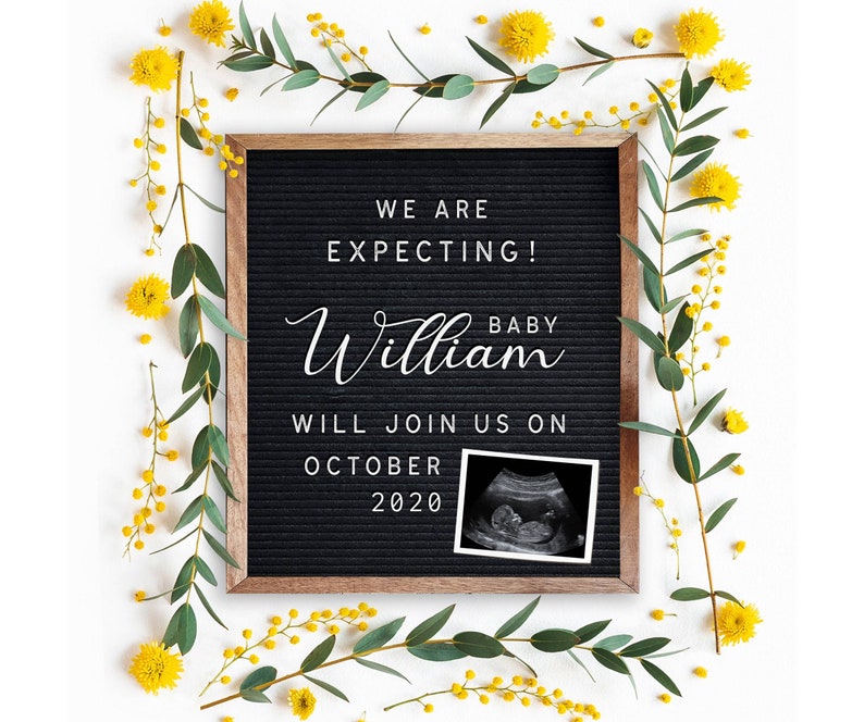 Pregnancy Reveal 07 Digital Pregnancy Announcement Social Media Digital Baby Reveal Instagram Facebook Editable Digital Baby Announcement