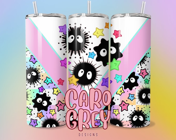 20 Oz Dust Sprite Anime Tumbler Soot Creature Sublimation Cup Etsy
