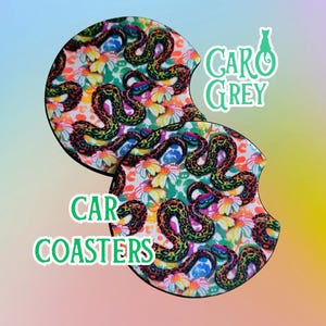 Sottobicchieri per auto Rainbow Snake / Accessori per auto Python / Decorazioni per auto con stampa leopardata