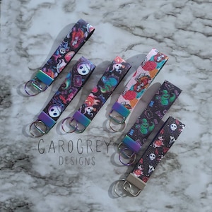 Nightmare Crew mini Keyfobs | NBC Faux leather keychain key fob| Sally Jack
