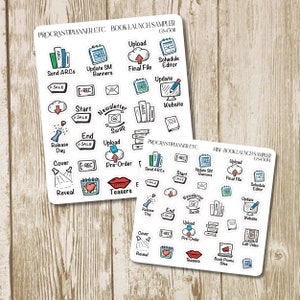 Planificateur d'échantillons pour lancement de livre, format standard ou mini