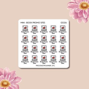 Book Promo Sites Planner Stickers | Author Marketing