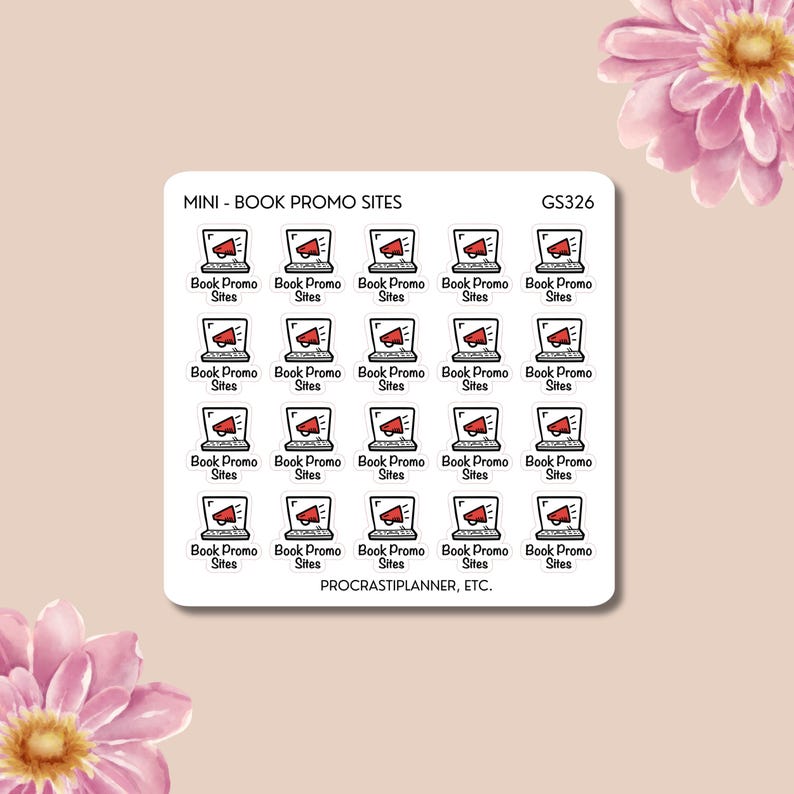 Book Promo Sites Planner Stickers | Author Marketing