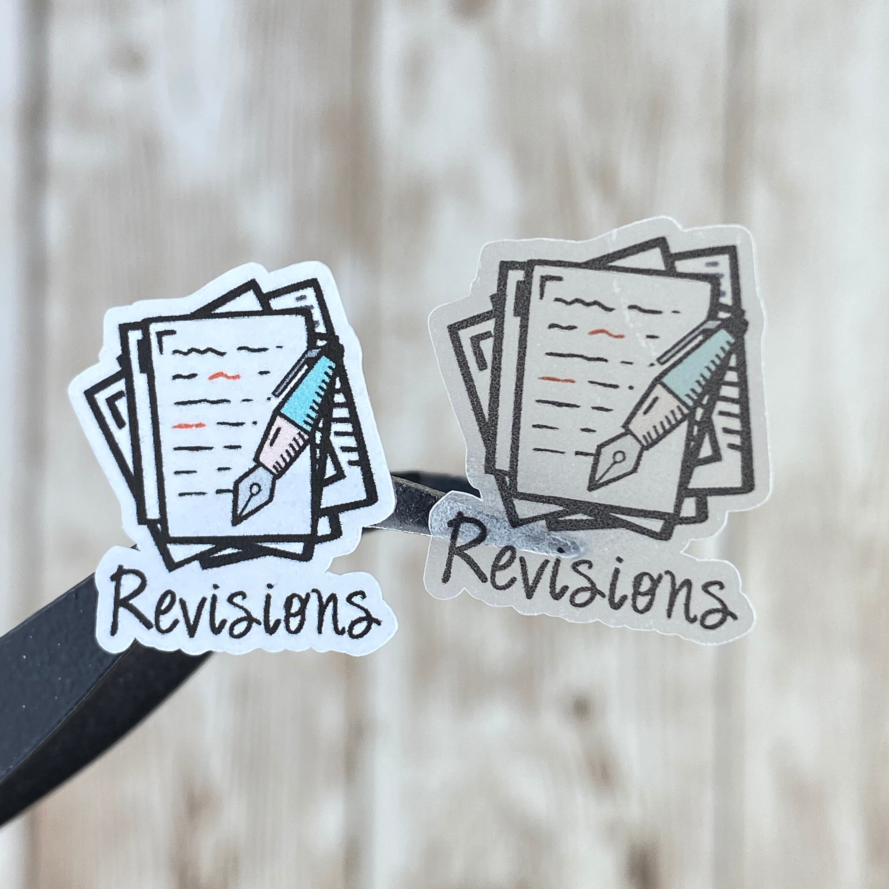 HB90 Method Collab - Revisions Planner Stickers in White or Clear Mat…