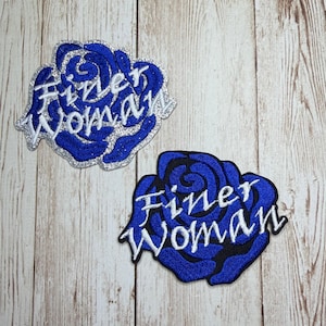 Finer Woman Flower Iron On Patch - Two Styles