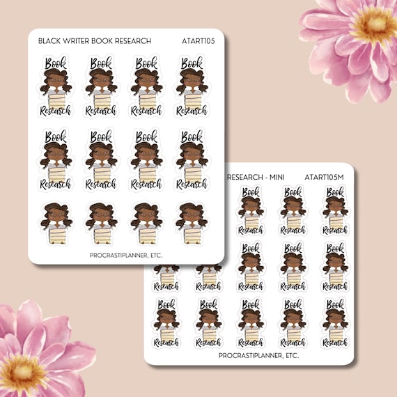 Book Research Planner Stickers for Authors or Bloggers