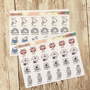 Owl Theme Sampler Planner Stickers for Writers, Students, Motivation