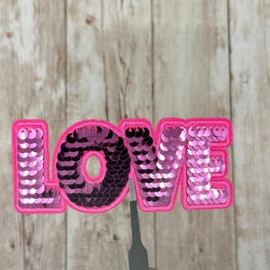 Pink Love Iron On Patch