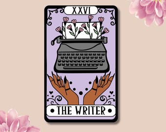 The Writer Tarot Card Waterproof Sticker, Decal