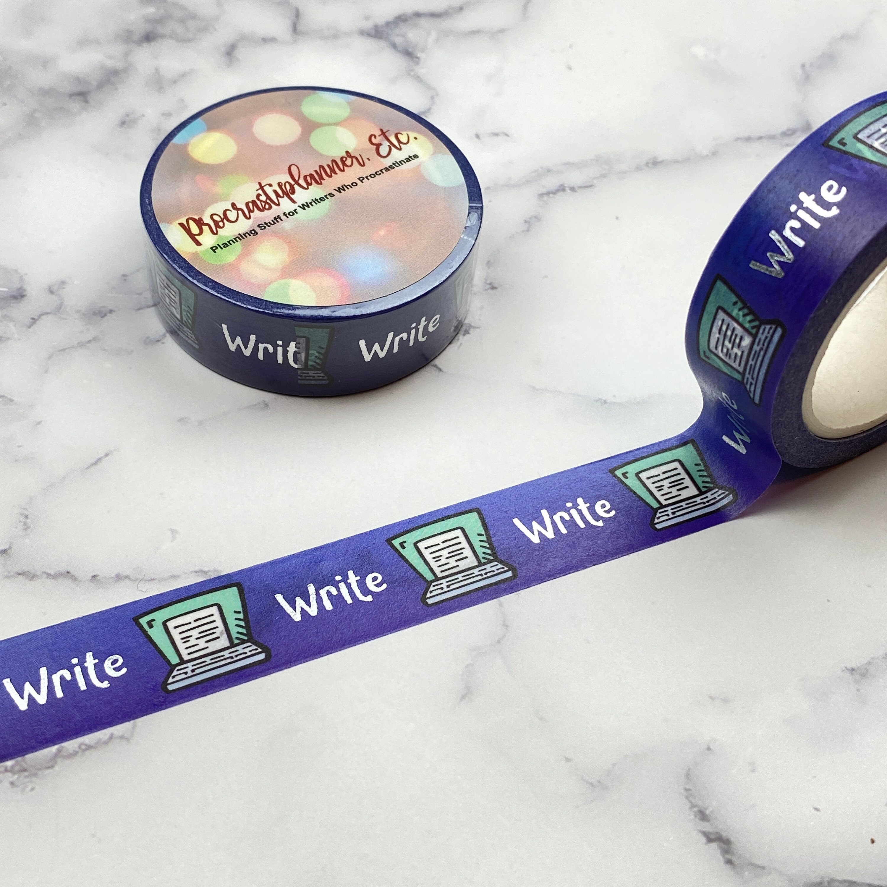 Write with Laptop Foil Washi Tape for Planners or Journals
