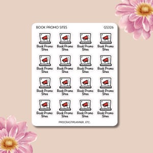 Book Promo Sites Planner Stickers | Author Marketing