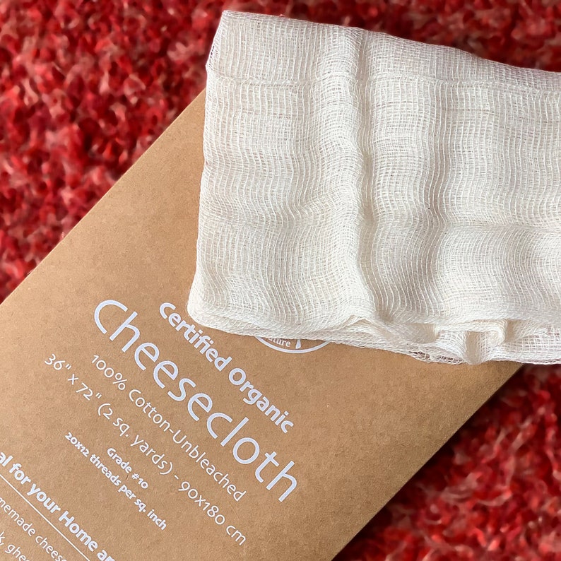 Cheesecloth Organic Cotton premium GOTS Certified Naturalunbleached