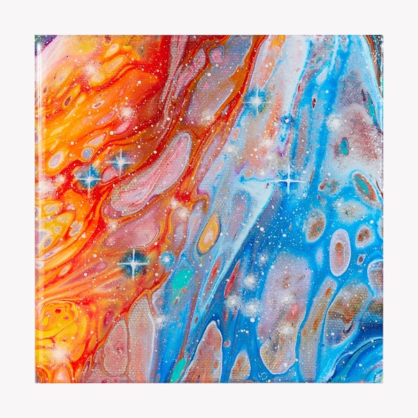 LAVA FLOW 2, Fluid acrylic, Psychedelic, Galaxy Print