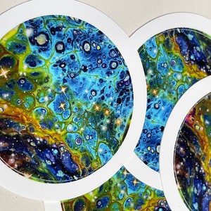 HARMONIOUS Co-Existence Galaxy Art STICKERS
