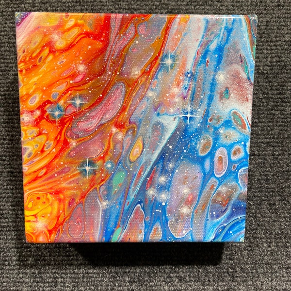 LAVA FLOW galaxy 2, Fluid acrylic, ORIGINAL Painting