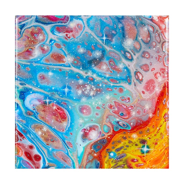 LAVA FLOW 1, Fluid acrylic, Psychedelic, Galaxy Print