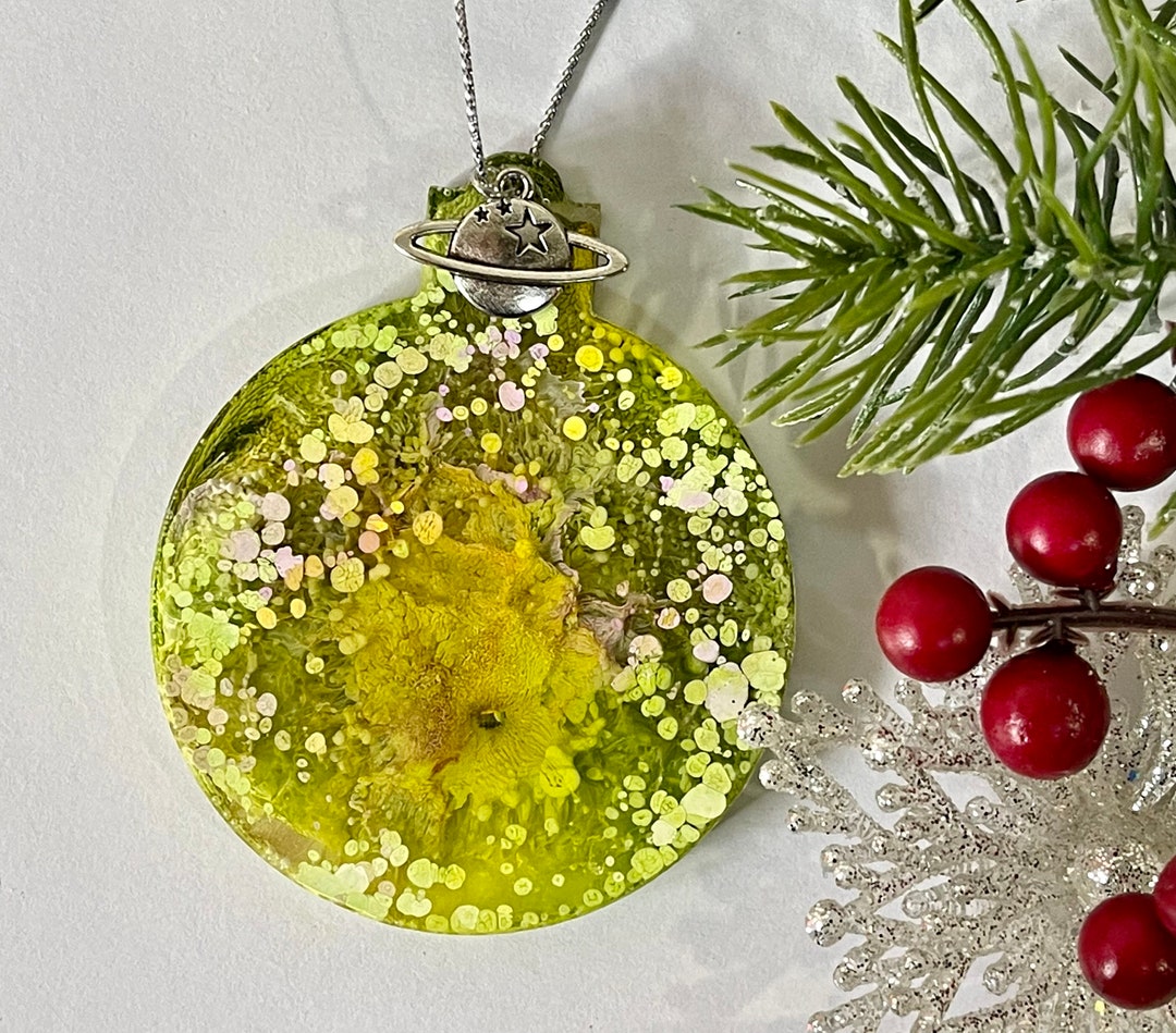 Alcohol Ink Christmas Tree Ornaments Resin Ornaments Etsy