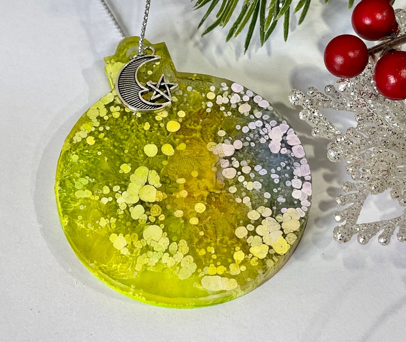 Alcohol Ink Christmas Tree Ornaments Resin Ornaments Etsy
