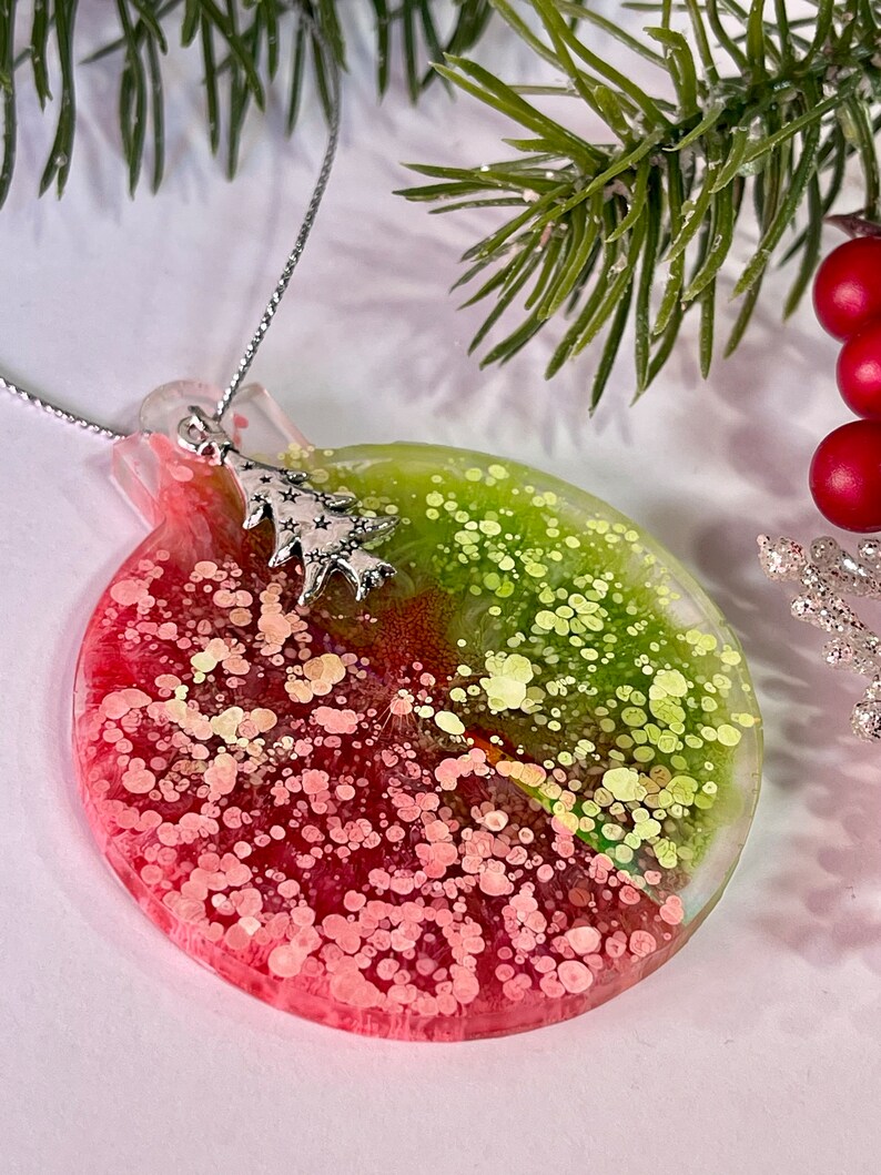 Alcohol Ink Christmas Tree Ornaments Resin Ornaments Etsy UK