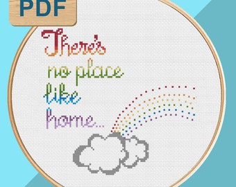 No place like home cross stitch pattern | PDF pattern by CROSS & STITCH