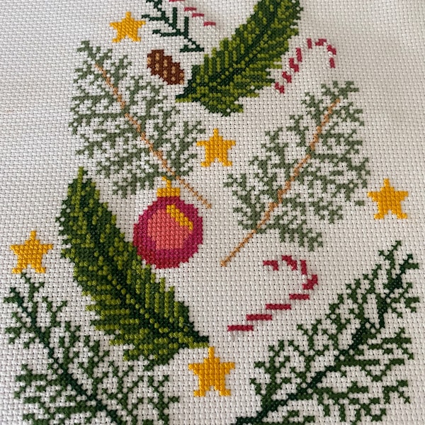 Christmas cross stitch pattern | Christmas Tree embroidery | PDF pattern  Cross Stitch | Cross Stitch Pattern | Festive Cross Stitch