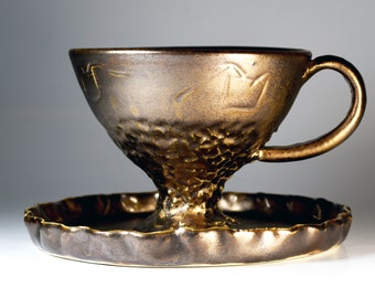 Keiko MAKITA's luster cup and saucer