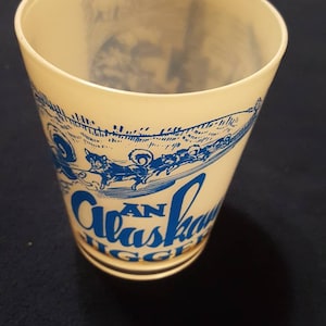 Vintage 16 Ounce Super Large ALASKAN JIGGER/SHOT Glass  1950s Collectible Bar Glass