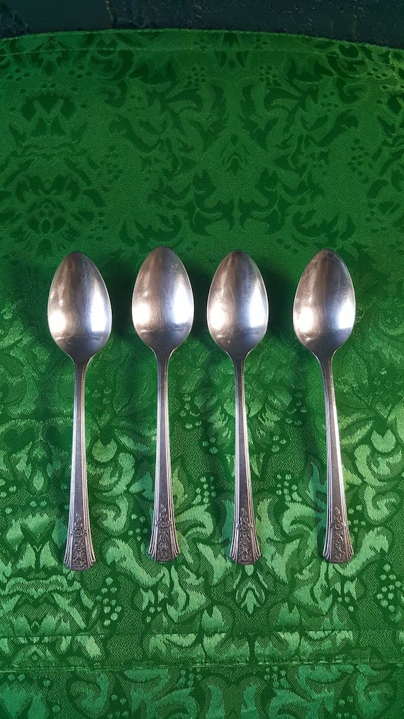 1930年代｜イギリス｜Oneida Community｜スプーン（4本セット） Set of 4 Vintage Oneida Community Tudor Plate FORTUNE Pattern