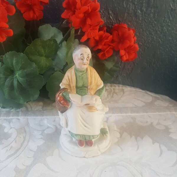 Old Lady Figurine Etsy