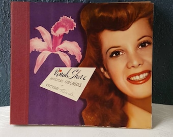 1943 DINAH SHORE Musical Orchids 78 rpm Shellac 3 Record Set Plus Extra Dinah Shore Record Victor Records