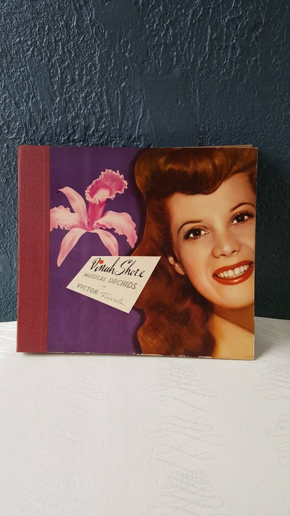 1943 DINAH SHORE Musical Orchids 78 rpm Shellac 3 Record Set Plus Extra Dinah Shore Record Victor Records