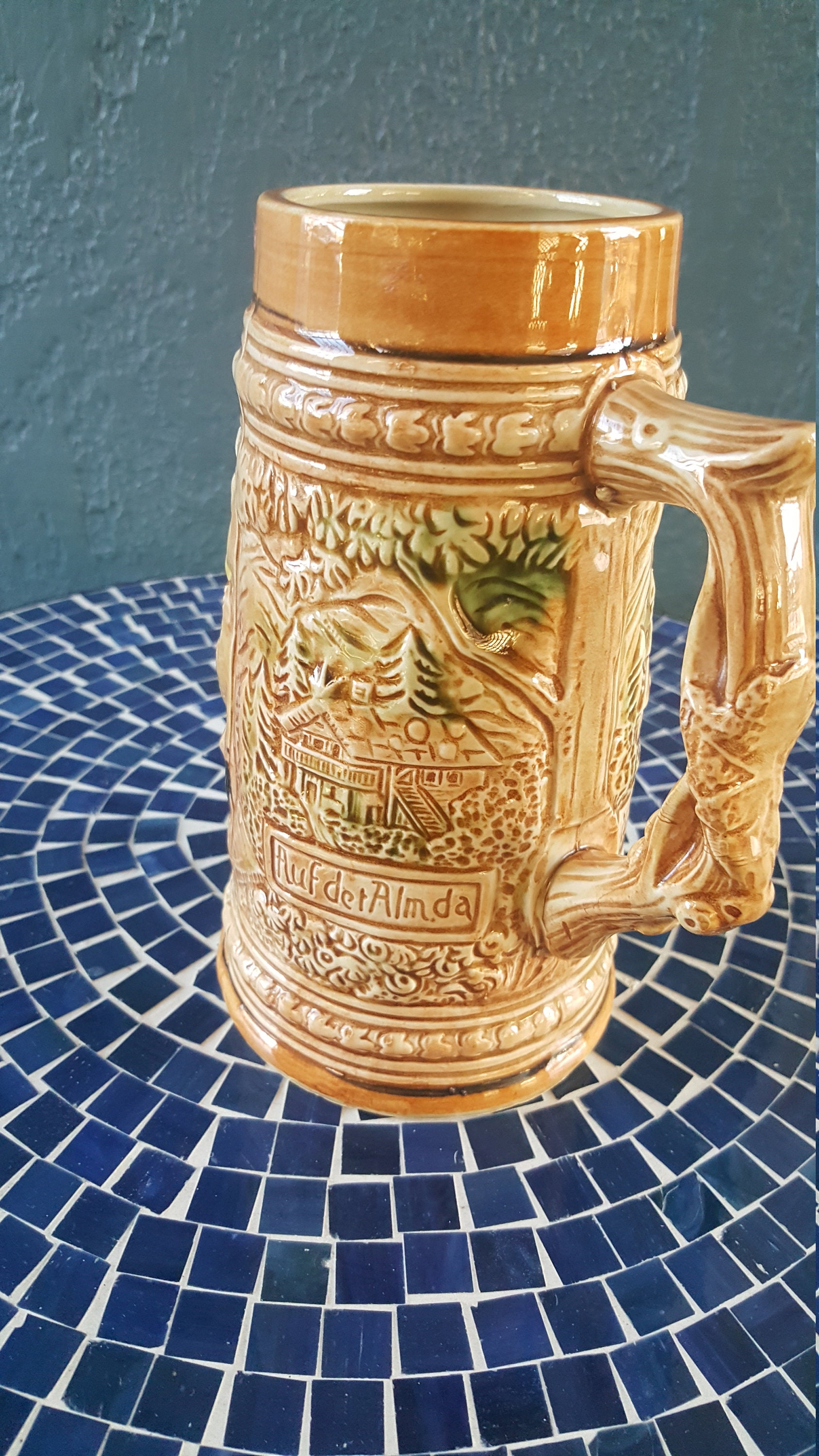 Vintage CERAMIC BEER STEIN Made in Japan Etsy