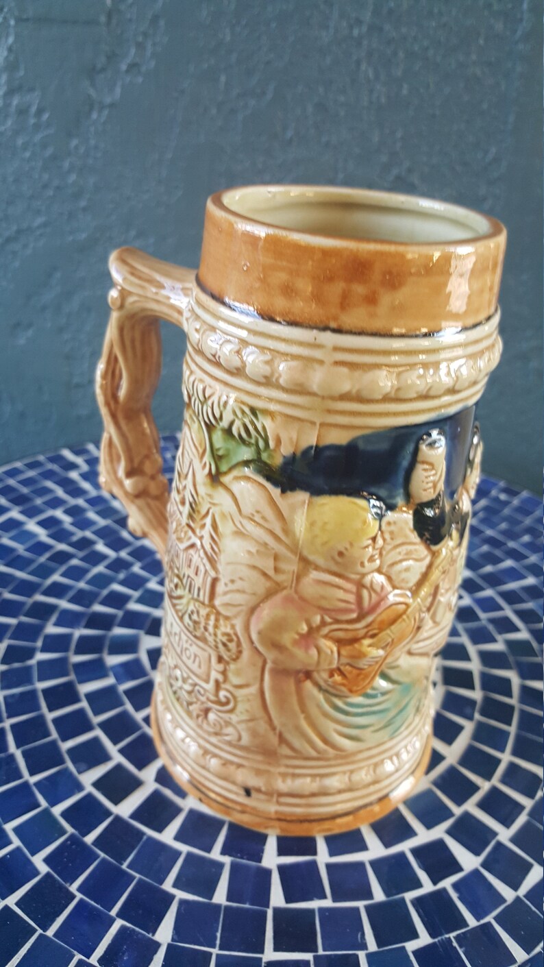 Vintage CERAMIC BEER STEIN Made in Japan Etsy