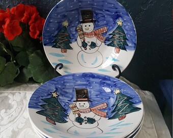 Vintage Set of 4 Tabletops Unlimited Holiday Season Pasta Bowl Soup Bowl Salad Bowl