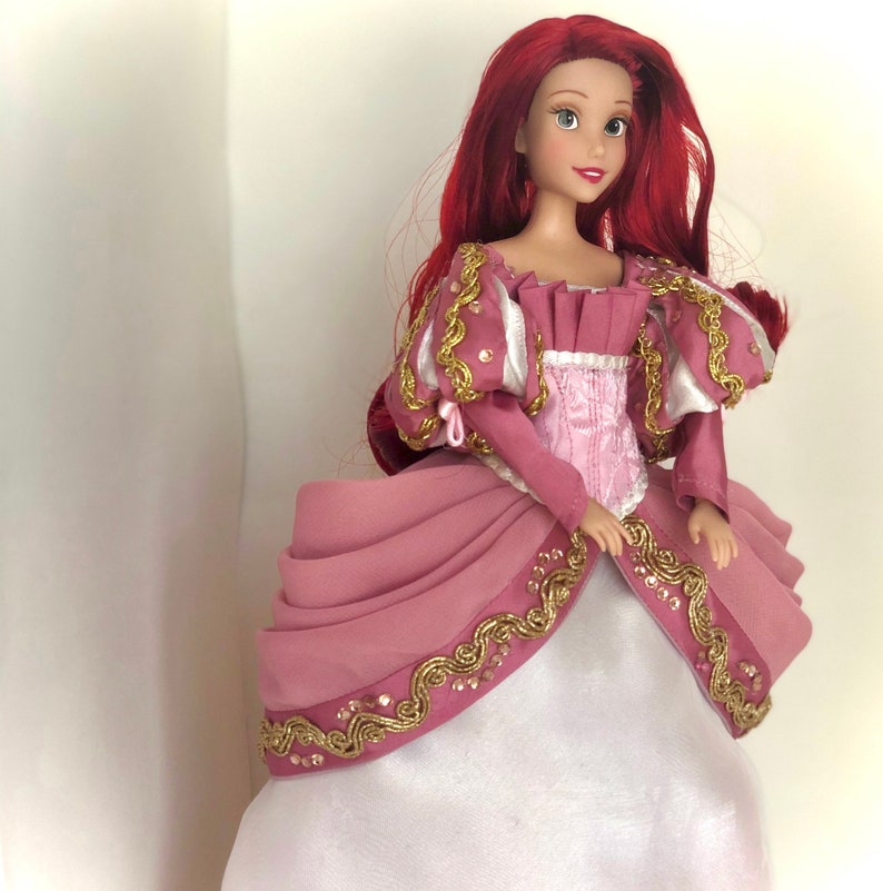 Ariel D23 limited edition 30th anniversary little mermaid doll custom made Dress Replica (dress only-no doll) for 12 or 17” doll image 4