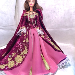 Belle Beauty and the Beast Winter Pink limited edition doll Dress Replica (dress only) made to order for 13 or 17 inch doll