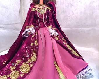 Belle Beauty and the Beast Winter Pink limited edition doll Dress Replica (dress only) made to order for 13 or 17 inch doll