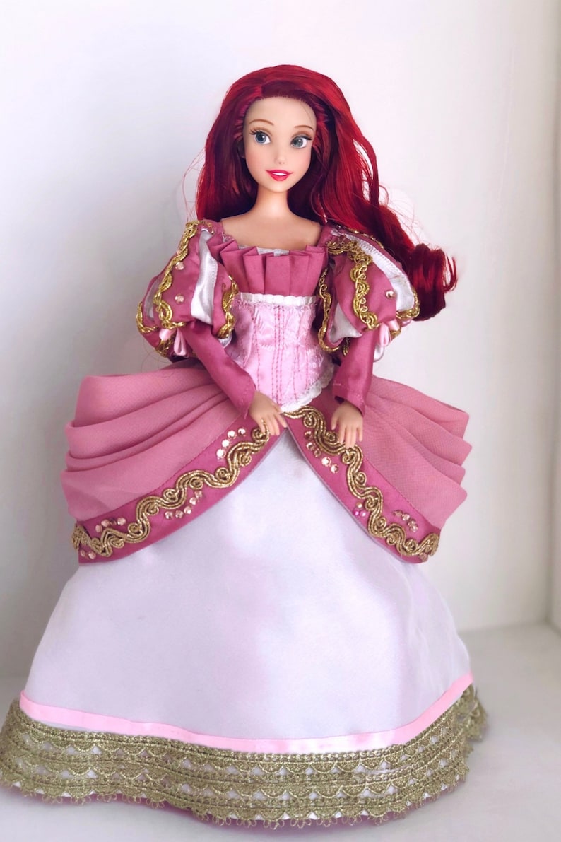 Ariel D23 limited edition 30th anniversary little mermaid doll custom made Dress Replica (dress only-no doll) for 12 or 17” doll image 1