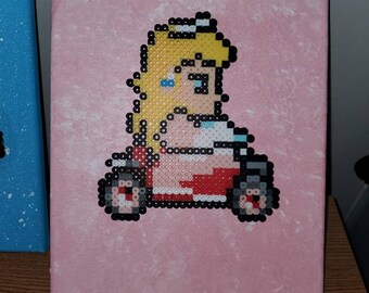 Mario Kart wall decor perler bead canvas
