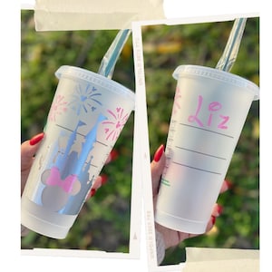 Disney Castle Personalized Starbucks Cup , Starbucks Cup , Valentines Gift , Disney Starbucks Tumbler , Personalized Handmade Gift For Her image 7