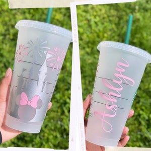 Personalized Starbucks Cup Disney Castle Starbucks Reusable Cup Birthday Gift Valentines day Gift Personalized Gifts Valentines image 7