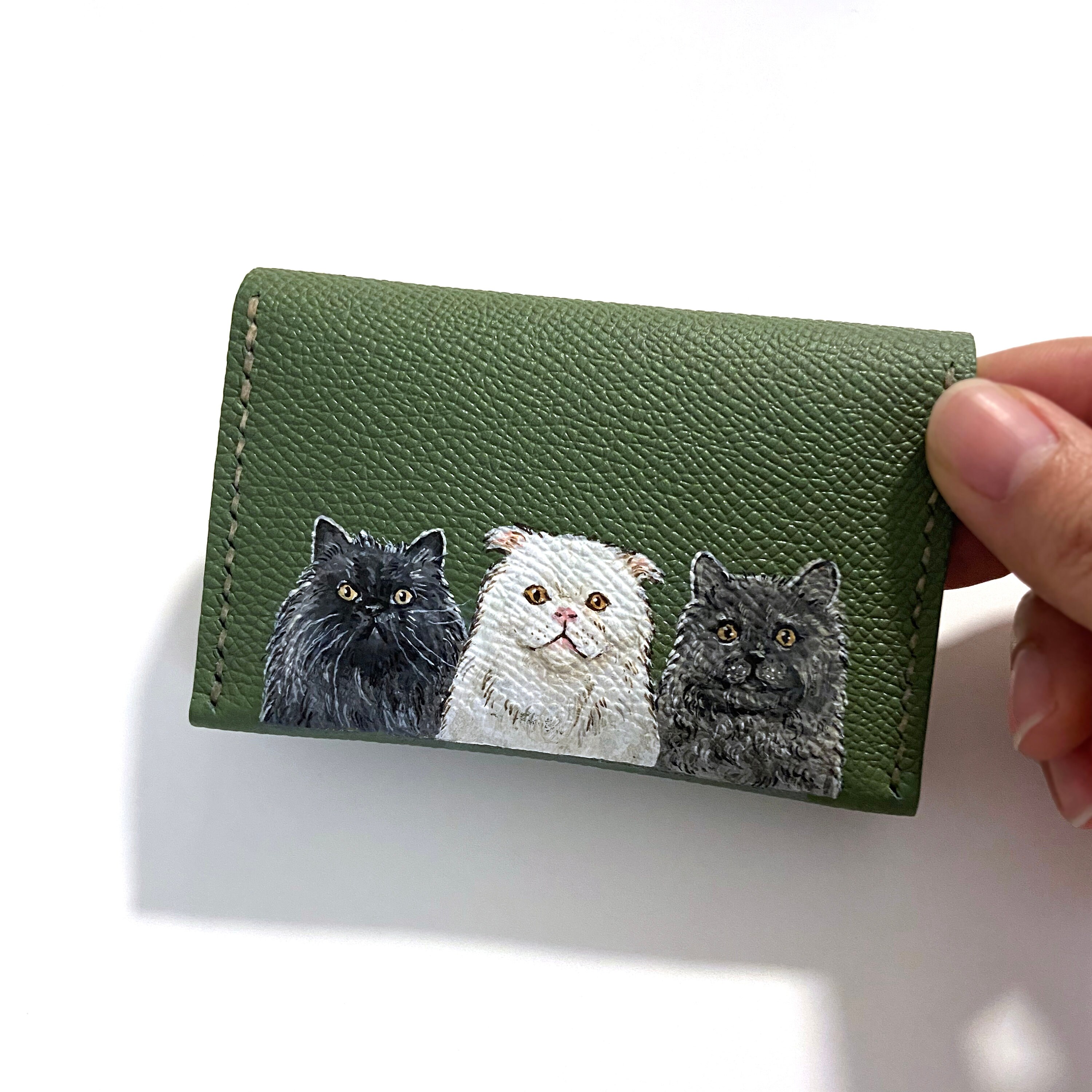 Buy Custom Made Pet Portrait Wallets, made to order from Saxon Leather art
