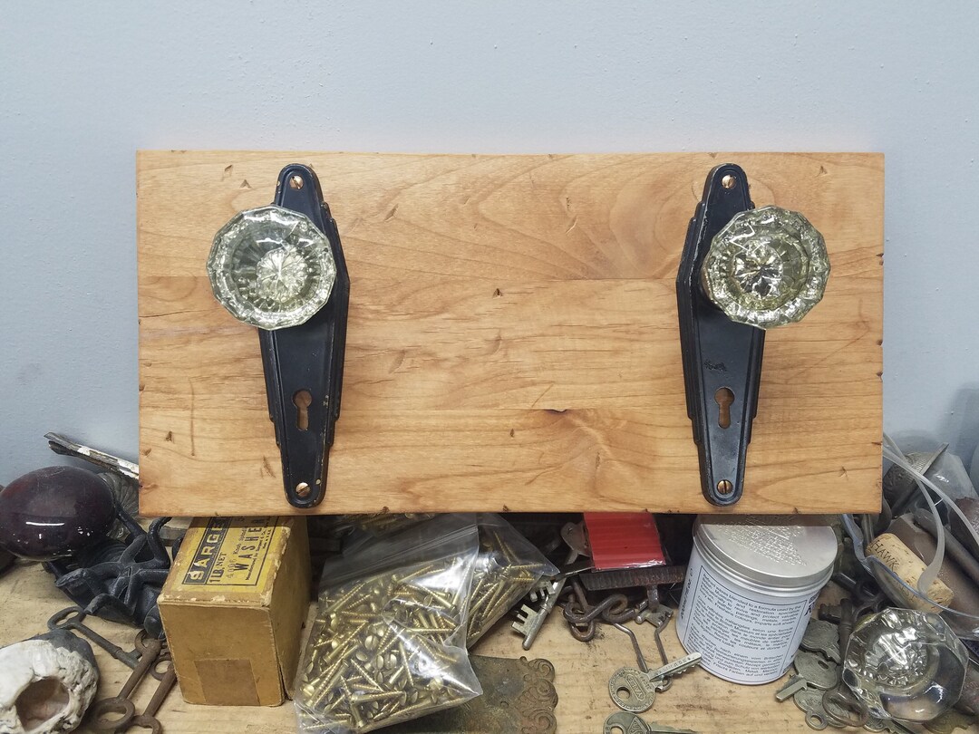 Antique Door Knob Coat Rack, Coat Rack With Antique Door Knobs on