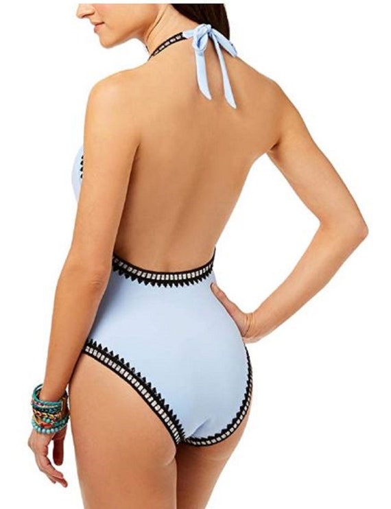 Bar III Womens Be-Weave It Cutout Monokini One-Piece Swimsuit 