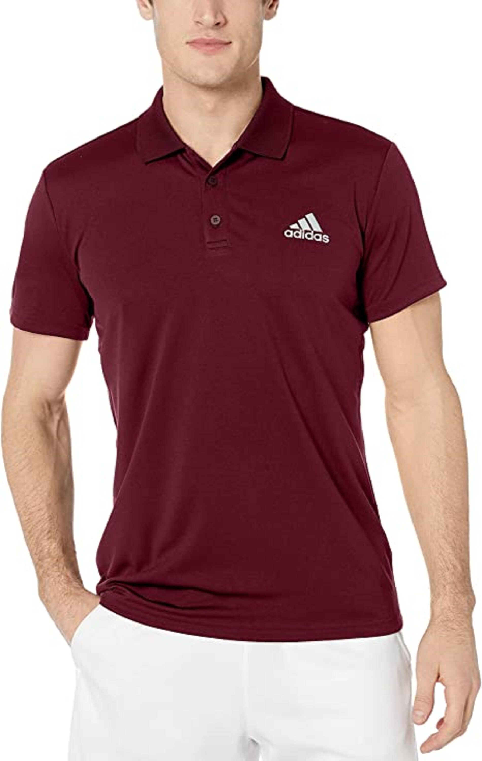 Adidas Men's Club Tennis Polo Shirt Maroon Large Etsy