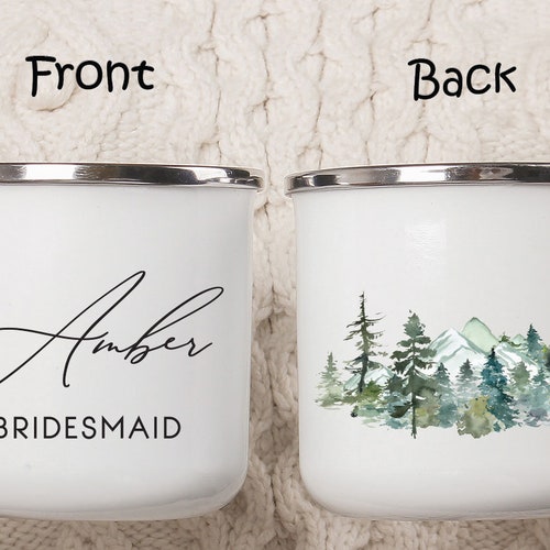 Bridesmaid Proposal Camping Mug Cup Wedding Favor Bride Etsy