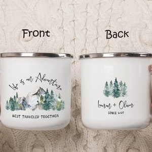 Mountain Forest Wedding Favor Gift Mug, Personalized Engagement Anniversary, explore more, Wedding Guest Gift, Bridesmaid Proposal Cup H034