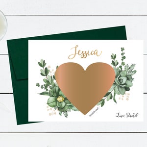 Carte à gratter pour proposition de demoiselle d'honneur, cactus, eucalyptus vert, seras-tu ma demoiselle d'honneur, mariage, idée de boîte cadeau, carte imprimée P034