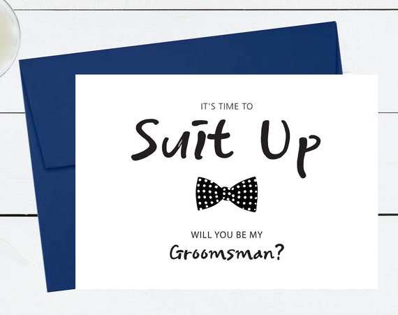 Personalized Groomsman Proposal Card, Will You Be My Best Man Usher Ask Ring Bearer Card, Wedding Card, Funny Gift P017