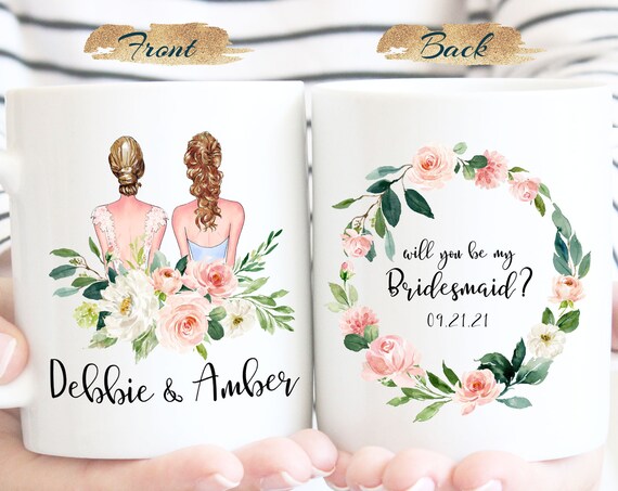 Bridesmaid Proposal Mug, Will you be my Bridesmaid Gift, Maid of honor Matron of honor Friend Wedding Thank you Favor, Gift box ideas G360